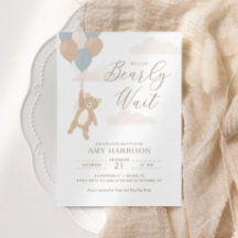 Vi kan vänta på inbjudan till Blue Boy Baby Shower