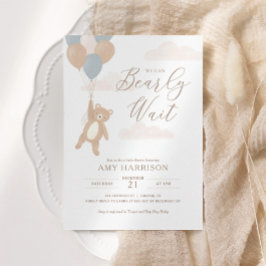 Vi kan vänta på inbjudan till Blue Boy Baby Shower