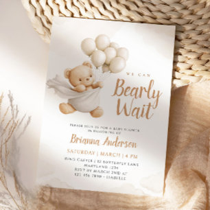 Vi kan vänta på inbjudan till Brown Baby Shower