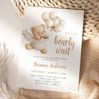 Vi kan vänta på inbjudan till Brown Baby Shower