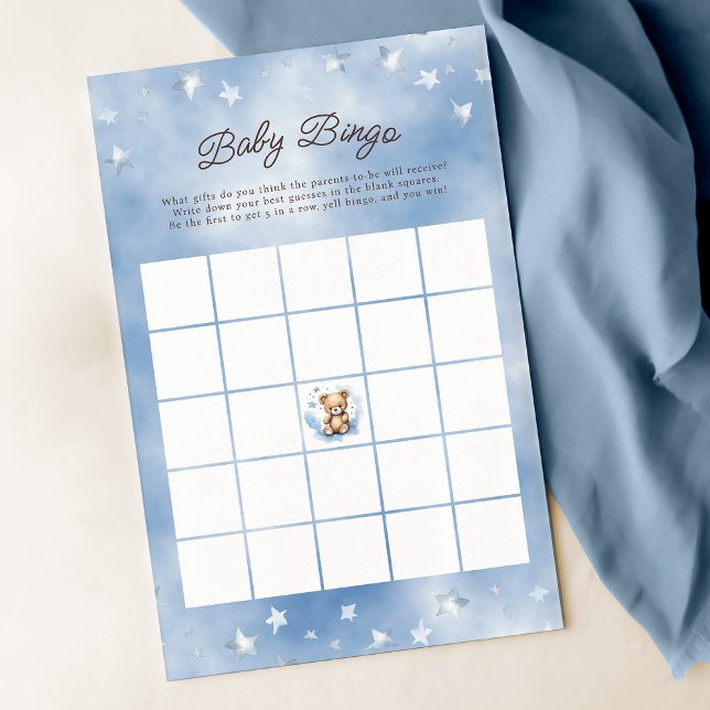 Vi kan vänta på pastel Blue Baby Bingo Game (Skapare uppladdad)