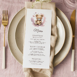 Vi kan vänta på Pastel Rosa Baby Shower Meny