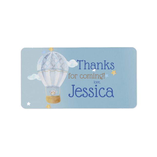 Vi kan vänta på tack. adressetikett (Framsidan)