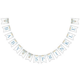 Vi kan vänta på Twin Boy Baby Sprinkle Vimplar