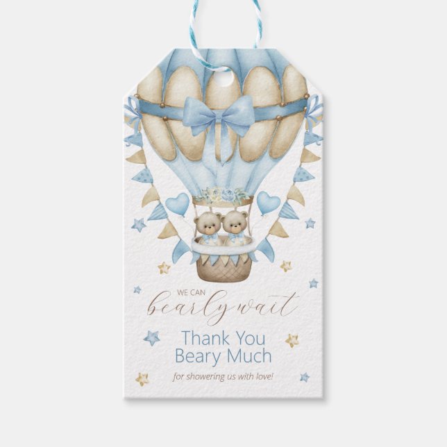 Vi kan vänta på Twin Boy Tack Presentetikett (Framsidan)