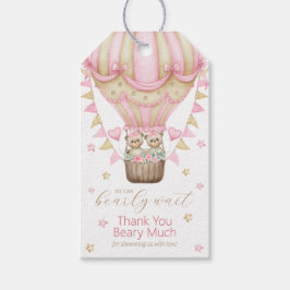 Vi kan vänta på Twin Girl Tack Presentetikett