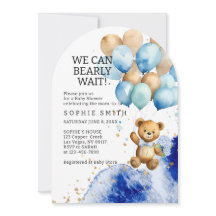 Vi kan vänta Royal Blue och Guld Abstrakt