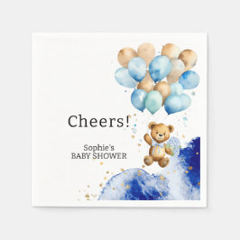 Vi kan vänta Royal Blue och Guld Abstrakt Pappersservett