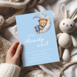 Vi kan vänta tidigt - inbjudan till Pojke Shower