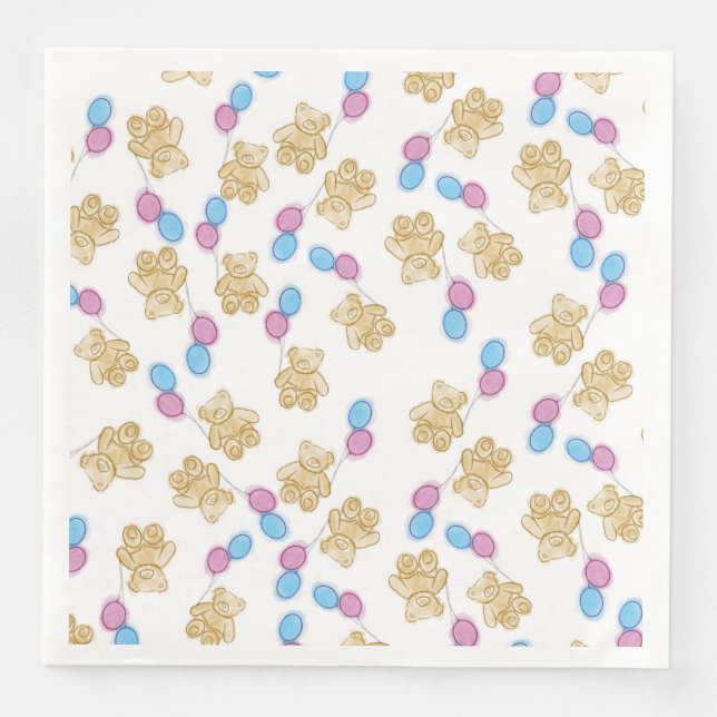 Vi kan vänta tidigt på babyduschnapkin pappersservett (Framsida)