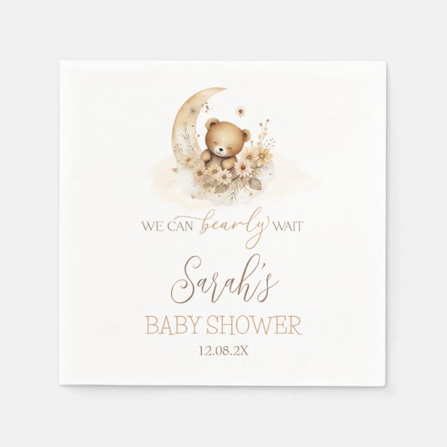 Vi kan vänta tidigt på babyskor pappersservett (Framsidan)