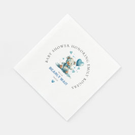 Vi kan vänta tidigt på blå Nalle Pappersservett