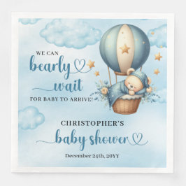 Vi kan vänta tidigt på söt sovande nalle pappersservett