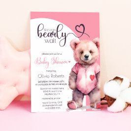 Vi kan vänta tidigt på vattenfärgen Baby Shower Inbjudningar
