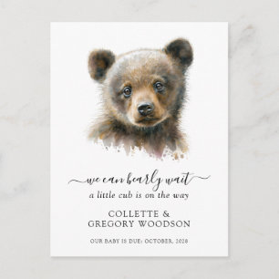 Vi kan vänta tills Baby Bear är målat Meddelande Vykort