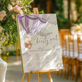 Vi kan vänta tills babyduschschemat för Lilac Poster