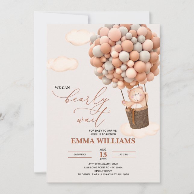 Vi kan vänta tills babyskarens inbjudan är klar! (Framsida)