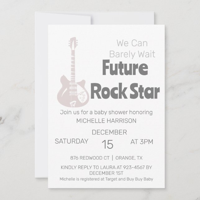 Vi kan vänta tills den neutrala babyduschen är inv inbjudningar (Framsida)