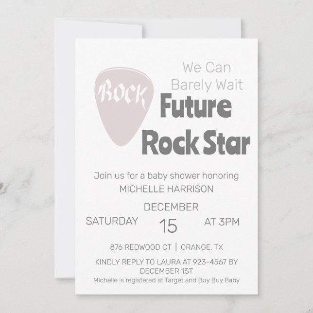 Vi kan vänta tills den neutrala babyduschen är inv inbjudningar (Framsida)