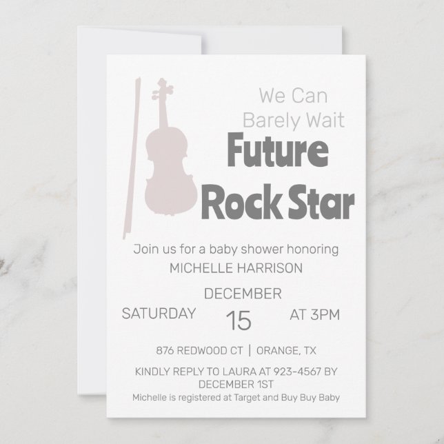 Vi kan vänta tills den neutrala babyduschen är inv inbjudningar (Framsida)