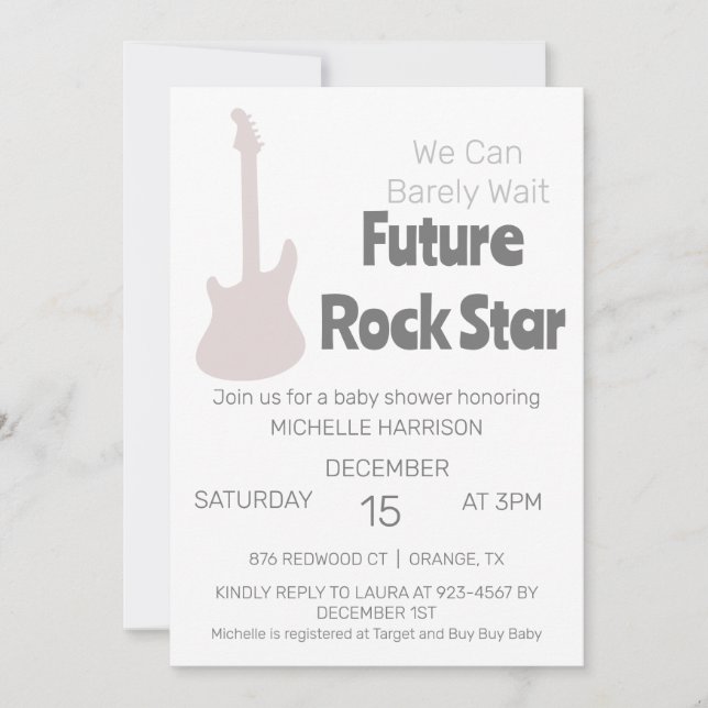 Vi kan vänta tills den neutrala babyduschen är inv inbjudningar (Framsida)