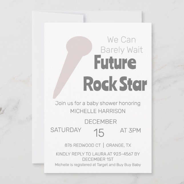 Vi kan vänta tills den neutrala babyduschen är inv inbjudningar (Framsida)