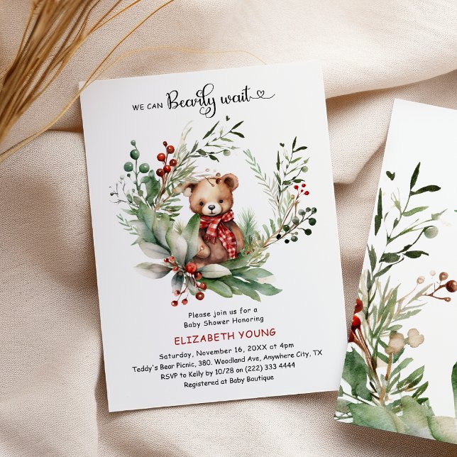 Vi kan vänta tills den slutliga babysknappen för k inbjudningar (Skapare uppladdad)