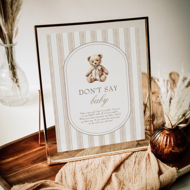 Vi kan vänta tills du inte säger Baby-spelsignatur Poster (Skapare uppladdad)