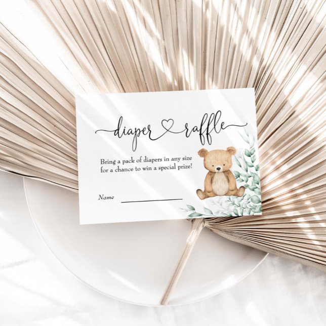 Vi kan vänta tills Greenery Bear Raffle Tilläggskort (Skapare uppladdad)