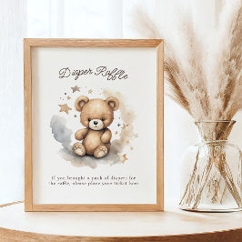 Vi kan vänta tills könsneutrala diaper Raffle Poster