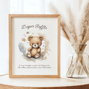 Vi kan vänta tills könsneutrala diaper Raffle Poster
