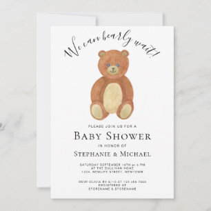 Vi kan vänta tills Par Baby Shower Inbjudningar