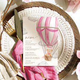 Vi kan vänta tills Rosa Baby Shower Meny