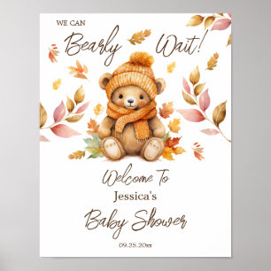 Vi kan vänta tills Rosa Baby Shower Poster