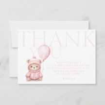 Vi kan vänta tills Rosa Bear Baby Shower Tack