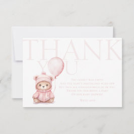 Vi kan vänta tills Rosa Bear Baby Shower Tack