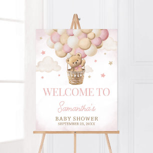 Vi kan vänta tills Rosa Bear Välkommen Poster