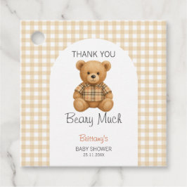 Vi kan vänta tills Teddy Baby Shower Gåvor Etiketter