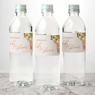 Vi kan vänta! Vattenflaska för babyvisningsprogram Vattenflaskor Etikett