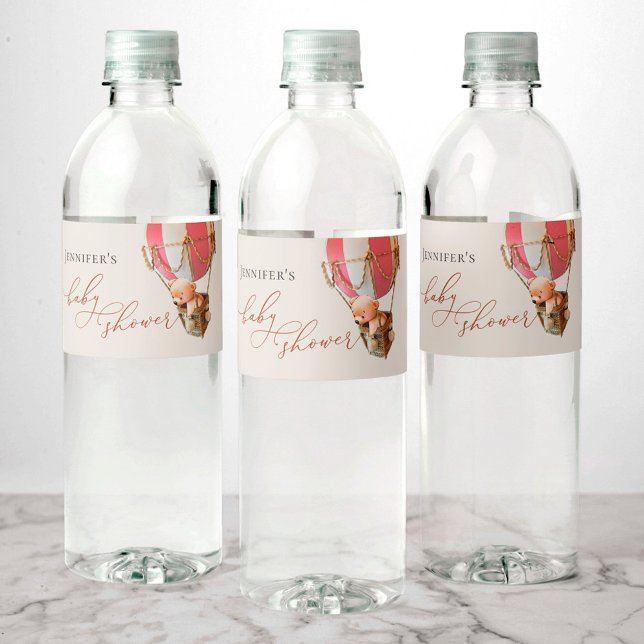 Vi kan vänta! Vattenflaska för babyvisningsprogram Vattenflaskor Etikett (Skapare uppladdad)