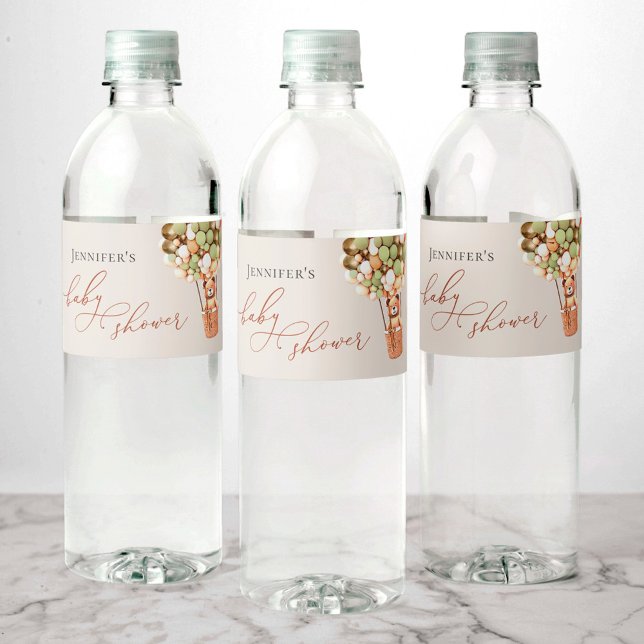 Vi kan vänta! Vattenflaska för babyvisningsprogram Vattenflaskor Etikett (Skapare uppladdad)