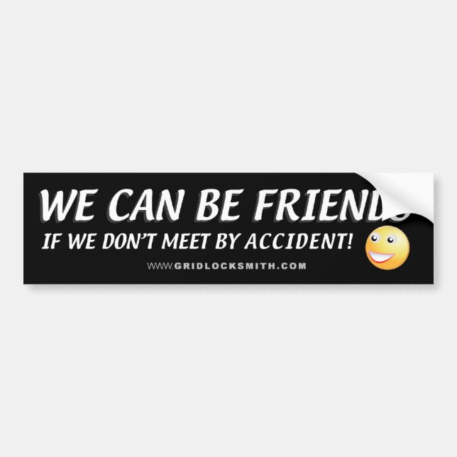 VI KAN VARA FRIENDS-SMILEY BILDEKAL (Framsidan)