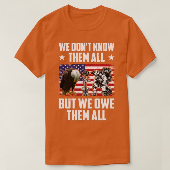 Vi känner dem inte, men vi är skyldiga dem alla mi t shirt (Design framsida)