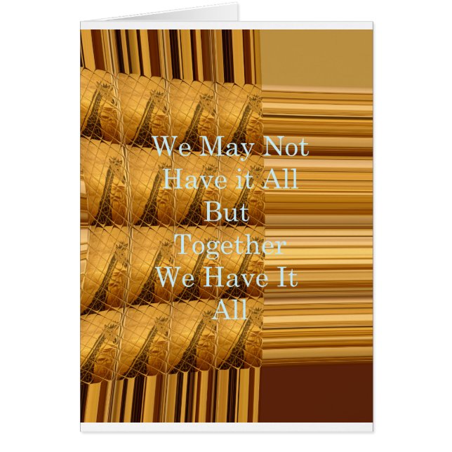 Vi kanske inte har allt Giraffe Safari Hakuna Mata Hälsningskort (Framsidan)