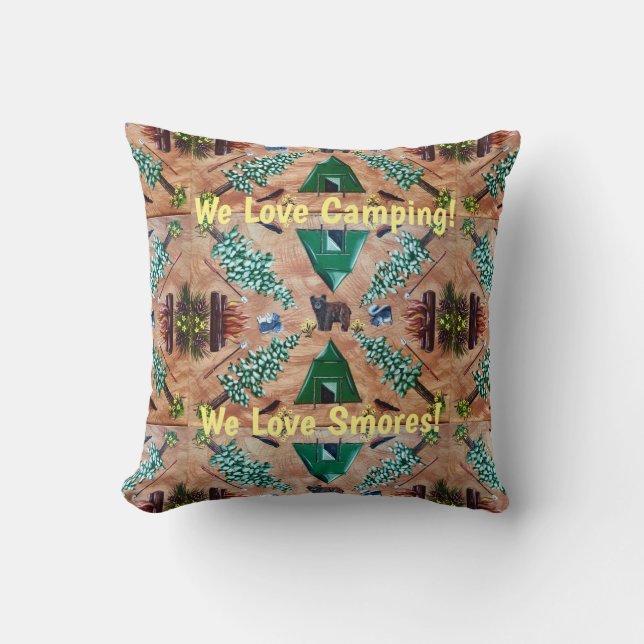 Vi Kärlek Camping Pillow! Kudde (Framsida)