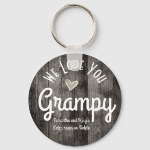 Vi Kärlek dig Grampy Custom Names Nyckelring