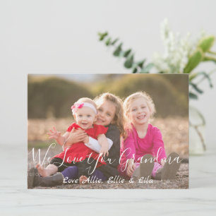 Vi Kärlek dig Grandma Mors dag Card Julkort