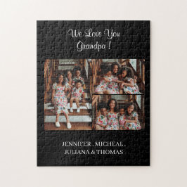 Vi kärlek dig Grandpa Anpassningsbar Photo Collage Pussel