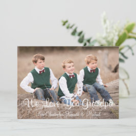 Vi Kärlek dig Grandpa Fars dag Card Julkort