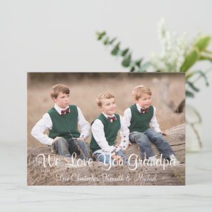 Vi Kärlek dig Grandpa Fars dag Card Julkort